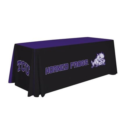 SHOWDOWN DISPLAYS Showdown Displays 810026TCU-003 6 ft. NCAA TCU Horned Frogs Table Throw - No.003 810026TCU-003